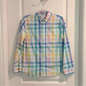 Colorful Plaid Button-Up Shirt